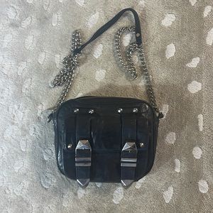 Rebecca Minkoff Black Leather Crossbody Moto Mac